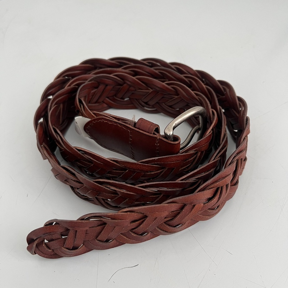 American Eagle Outfitters Braided Leather Belt in Brown